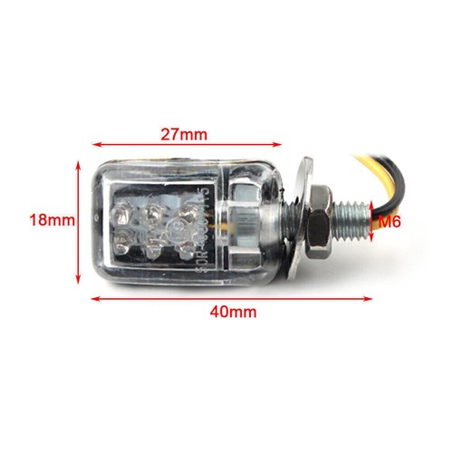 Black Universal Motorcycle LED Turn Signal Indicator Amber Light Warning Blinker - Picture 8 of 8