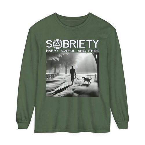 Sobriety Happy Joyful Free Dog AA NA Inspire Sayings Slogan Clean Sober Recovery - Picture 26 of 41