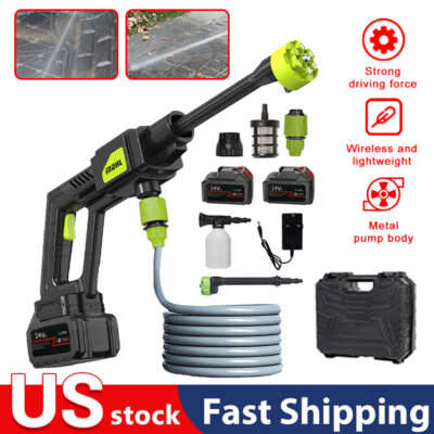 4000PSI 300Watt Wireless High Pressure Car Washer Tool Kit Portable Wash Cleaner