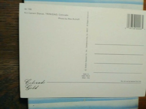 VINTAGE PHOTO POST CARD TRINIDAD HISTORIC STATUE TRINIDAD COLORADO - Picture 5 of 12