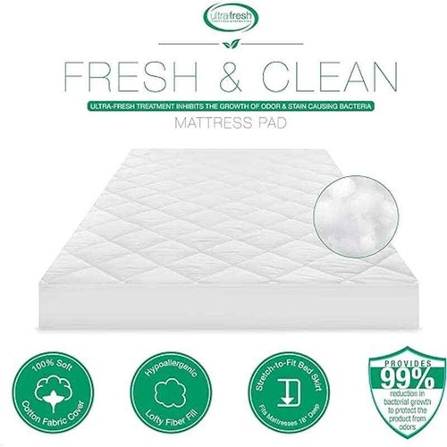 Almohadilla de colchón BioPEDIC ultra fresca, completa, blanca