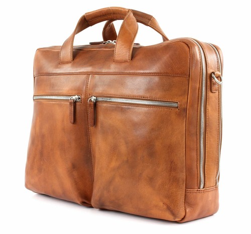 Tasche Amsterdam Briefcase Aktentasche Zipped Heyden Cognac Braun Leonhard nXqxaOv5t