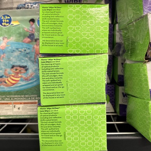 Flents Wipe N Clear Lens Wipes 75 Count X 3 Individually Wrapped Soft 225 Wipes - Picture 2 of 3