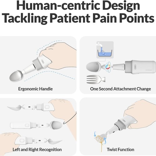 Parkinson Löffel, APP Hand Tremor Adaptives Utensil mit austauschbarem Servieren - Bild 6 von 6