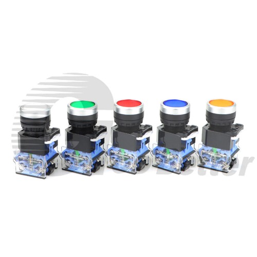 22mm Push Button Switch Momentary Latching On Off Black White Blue Green Yellow - Picture 12 of 21