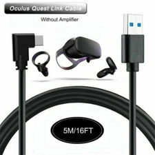 16ft Link Cable For Oculus Quest 2 USB-A to Type C Right Angle Fast Charger Cord