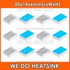 Refroidisseur électronique dissipateur de chaleur 20 x 14 x 6 mm avec coussinets thermiques pour circuit intégré GPU MOS