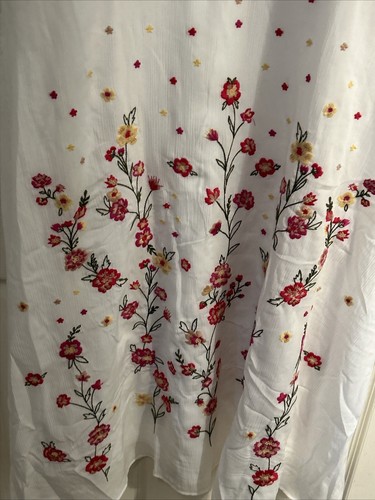 NWT! Savanna Jane "The Anna" White Embroidered Short Sleeve Midi Dress Size L - Picture 3 of 10