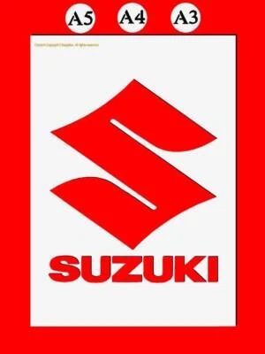 CFSUPPLIES STENCIL STORE Suzuki Motor Bike Mylar Stencil A5/A4/A3 sizes 190 micron
