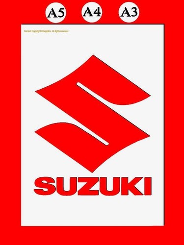 Suzuki Motor Bike Mylar Stencil A5/A4/A3 sizes 190 micron - Picture 1 of 5