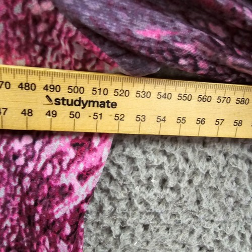 Noni B Womens Top Size L Pink Purple Stretch Knit 3/4 Sleeve V-Neck - Picture 5 of 14