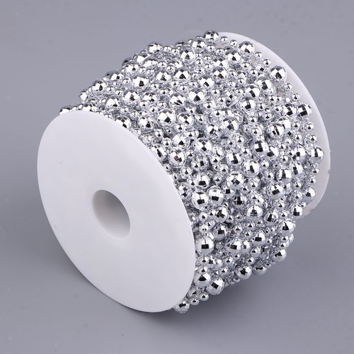 15m Kristall Perlenband Perlenkette Perlengirlande Dekoschnur Tischdeko Hochzeit - Bild 3 von 10