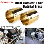 Dual Exhaust Pipe End Tips Brass For Harley Chopper Bobber Sportster 2'' Pipe