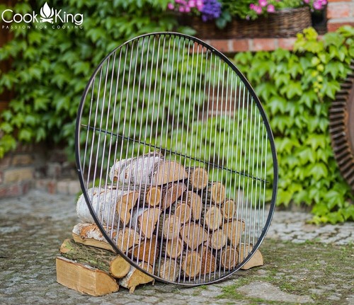 Dreibein mit Kurbel H 180cm mit Grillrost Ø 50cm aus Rohstahl Schwenkgrill Grill - Bild 6 von 9