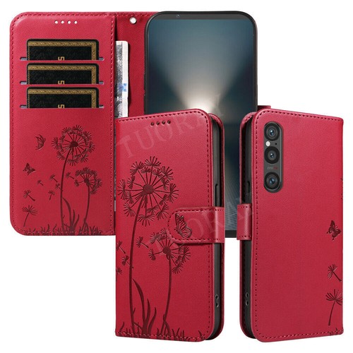 Handyhülle Für Sony Xperia 10 1 VI 5 IV 10V 1V 5V 5th Leder Wallet Tasche Case - Picture 77 of 94