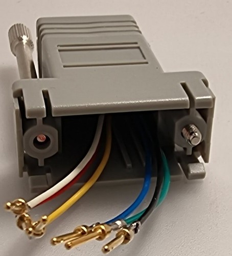 D-sub Adapter male 9 Way D-Sub to Female RJ45 6 WIRE ONLY - Picture 4 of 9