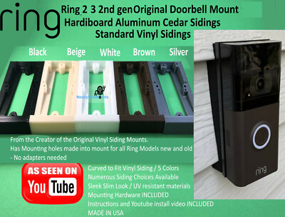 Ring 2 3 Plus 2nd Gen 2020 Original Doorbell Mount Angle Board Vinyl Siding Ebay