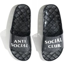 Anti Social Social Club Everything Glitters At The Beginning Black Size 9 Slides