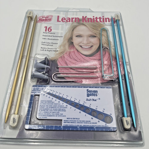 New Susan Bates Learn Knitting 16 Easy Projects 100+ Ilustrations - Picture 10 of 11