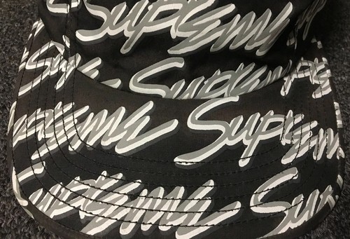 Supreme Signature Script 5 Panel Cap Hat Black White F Cking Awesome DQM Vintage 90s - Bild 2 von 8