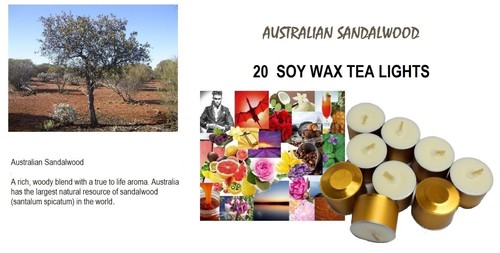 20 X 6 hour approx fragranced 464 Soy Wax Tea-Light Candles Tealight - Picture 10 of 103