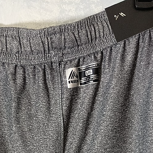 RBX Wicking Fast-dry Training Shorts Men Large- Inseam 9" Gray, Black, Dots NWT - Picture 7 of 7