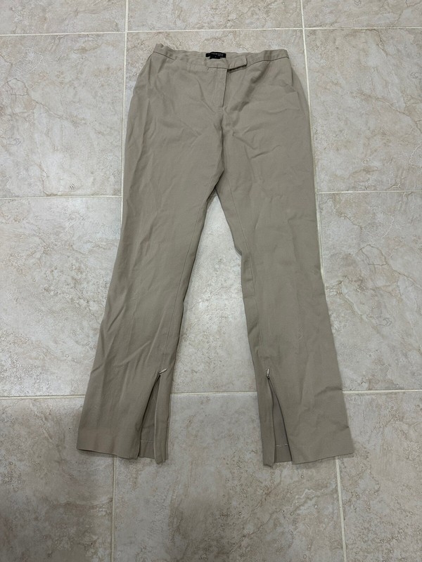 Kenneth Cole New York Beige Khaki Slit Pants Slacks Size 4 Stretchy