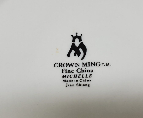 (8) Crown Ming -Fine China -Michelle, Floral -Jian Shiang - 10.5" Dinner Plates - Picture 6 of 6