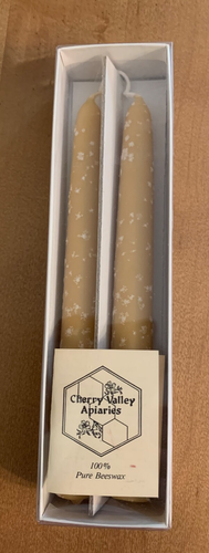 100 % natürliches unparfümiertes Bienenwachs 8 Zoll Spitzkerzen 2/Box Vintage