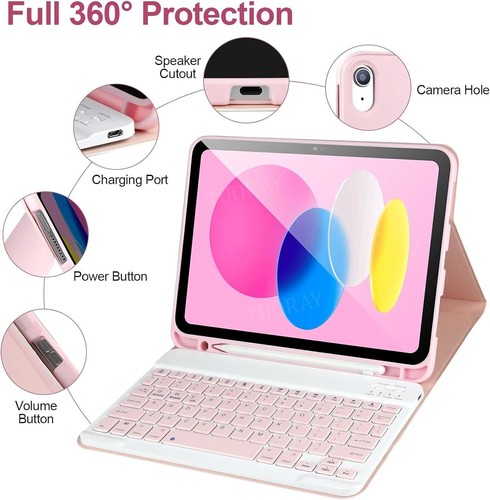 Bluetooth Keyboard Case Cover For iPad 8th 9th 10th 11th Gen Air 3 4 5 6 Pro 11 - Picture 8 of 61