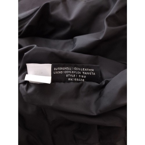 VTG 80s CHIA Black Leather Moto Biker Sexy High-Waist Patchwork A-Line Skirt M/L - Picture 8 of 9