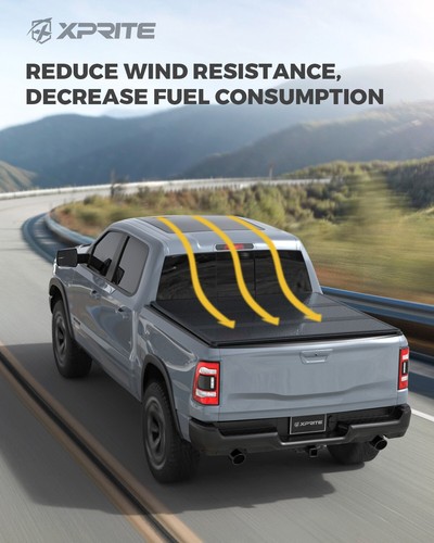 Cubierta rígida Tonneau de 5,5 pies 3 pliegues para caja de camioneta Ford F150 F-150 15-24 impermeable - Imagen 5 de 7