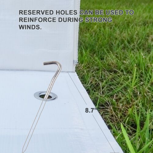 Domi 12'x14' Universal Winter Gazebo Cover w/Sidewalls and Mesh Windows(White) - Picture 3 of 7