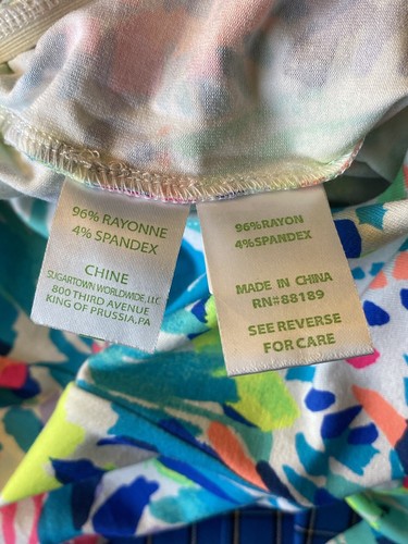 Lilly Pulitzer Madilyn Romper Dive In Multicolor Tie Die Faux Wrap Size XS NWT - Picture 4 of 6