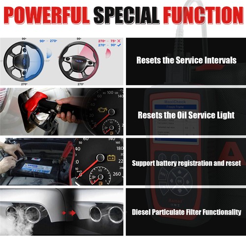 Autel Maxicheck Pro Auto Diagnostic Service Tool OBD2 Scanner ABS Airbag EPB DPF - Picture 5 of 9