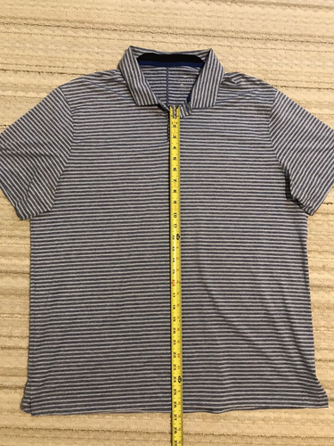 Nike Tiger Woods Mens XL Blue Striped Golf Polo Extra Large Dri Fit TW - Picture 11 of 14