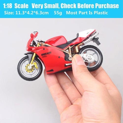 Bburago 1:18 scale Ducati 998 R Superbike diecast motorcycle model race bike Red - Picture 4 of 13