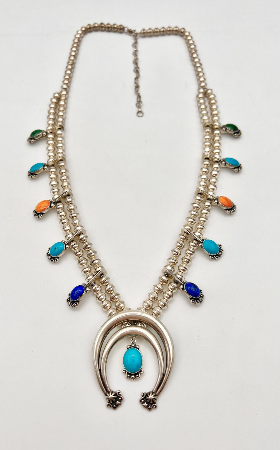 Carolyn Pollack Relios Sterling Silver Multi Gemstones Squash Blossom