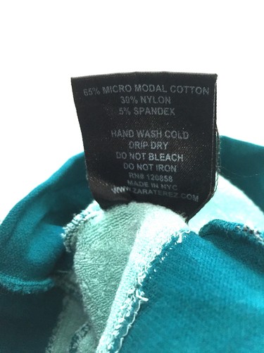 Zara Terez Leggings Cotton Blend Teal/Jade Heather Girl's Size S NWOT! - Picture 10 of 10