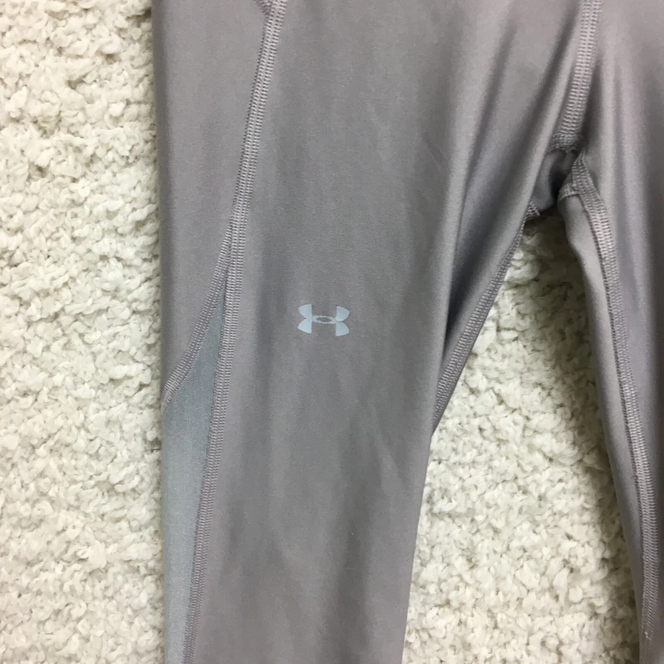 Under Armour Pants Small Adult Gray Heatgear Compression Leggings Logo Womens S - Image 3 of 4