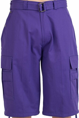 MEN'S BTL CARGO SHORTS WITH BELT COTTON TWILL SIZE 32-56 - Picture 24 of 31