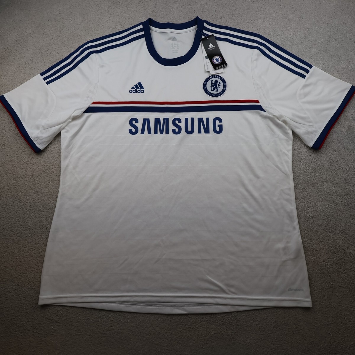 Chelsea Shirt 2XL White Away Kit 2013 2014 Adidas Samsung