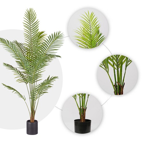 SOGA 210cm Faux Natural Green Botanica Indoor Areca Palm House Plant in Pot - Picture 4 of 8