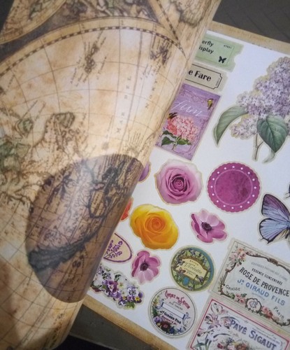 Blue Daydream Junk Journal Kit Scrapbook Ephemera Book cards tags postage cover - Picture 4 of 10
