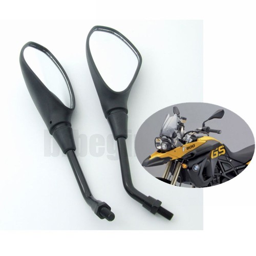 Motorcycle Rear View Mirror 10mm For BMW F650GS F800GS F800R Aprilia Tuono SL750 - Picture 2 of 9