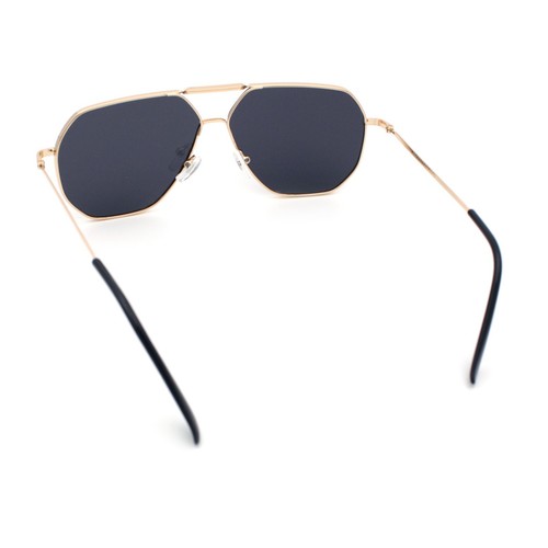 Gafas de sol de gran tamaño con borde de metal de doble puente Euro Mob Racer Cop - Imagen 26 de 33