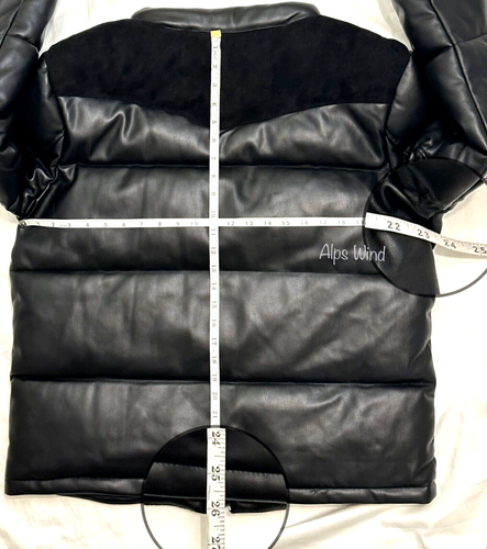 Robert Graham Men's Faux Leather Puffer Jacket in Black SZ.M NWT$328 - Picture 6 of 9