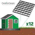 12 x Shed Base Grids c/w Geotextile to suit 6' x 4' Shed