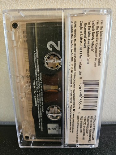 ANTHRAX I'm The Man 1987 CASSETTE TAPE EP HEAVY METAL THRASH SPEED RARE - Picture 3 of 5