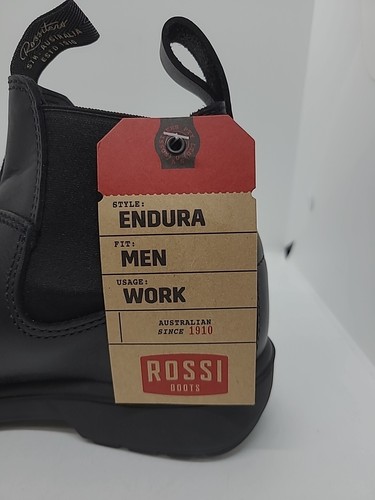 NEW Rossi Boots Endura Elastic Side Boot - Black Size 8 - Picture 6 of 10